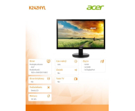 Acer K242HYLBID czarny - 372925 - zdjęcie 4